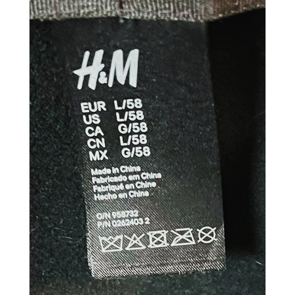 H&M Black Brimmed Belted Floppy Hat Sun Summer Cap Size L 🖤 #whimsygoth #goth - Picture 4 of 4